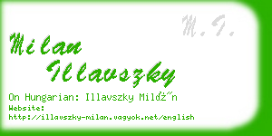 milan illavszky business card